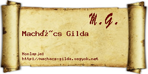 Machács Gilda névjegykártya